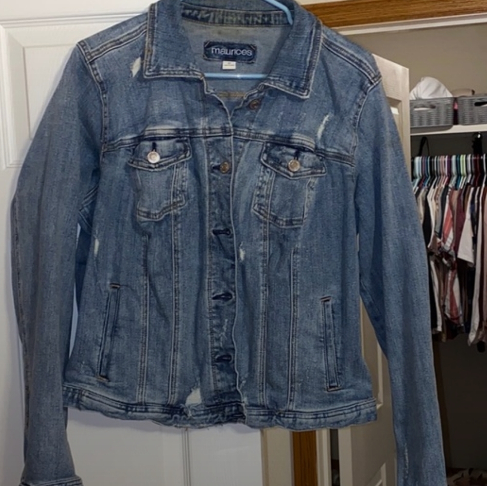 Maurices Distressed jean jacket